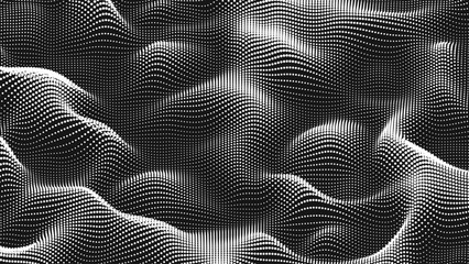 Wall Mural - point wave noise texture. abstract dot background. technological cyberspace background.