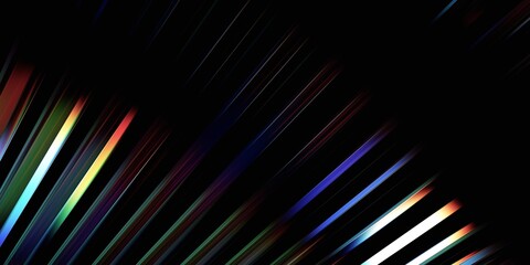 Wall Mural - abstract background, striped surface with colorful reflections, 3d render