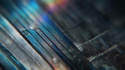 Wall Mural - close up of an innovative material showcasing a vibrant iridescent effect, resembling brushed metal 