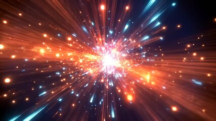 Wall Mural - vibrant cosmic explosion with radiant bursts of light and color, symbolizing energy and motion