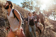 © Marko Geber - Young and diverse group of friends and hikers hiking together in the mountains of south africa