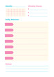 © Yana - Bright pastel-themed planner with weekly and daily sections, task list and note box