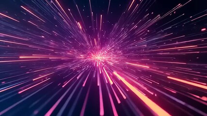 Wall Mural - Dynamic burst of colorful light streaks creating a vibrant abstract background for digital designs