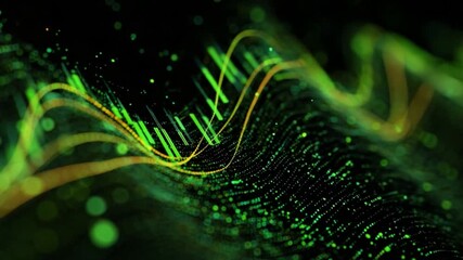 Wall Mural - abstract data visualization: dynamic, abstract representation of data flow, the image has an artisti
