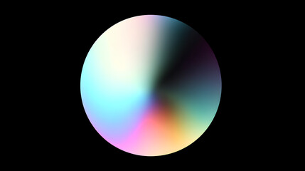 Wall Mural - Colorful gradient shape blur. Blur Gradient Shape white shape gradient Shining circle holographic blurred shape rainbow colors. Abstract design Stock Illustration