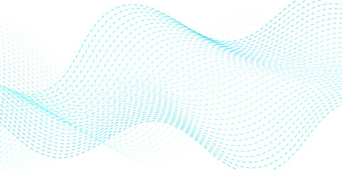 Wall Mural - vector wave digital white and blue blend futuristic technology flow tech transparent line stripe ene