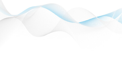 Wall Mural - vector wave digital white and blue blend futuristic technology flow tech transparent line stripe ene