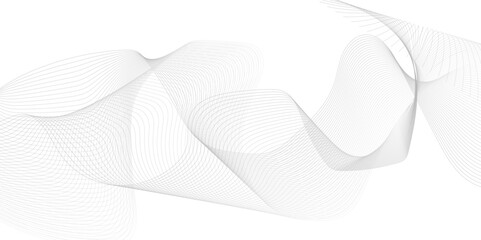 Wall Mural - abstract vector background with black wavy lines. wave with lines created using blend tool. curved w