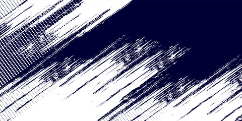 Wall Mural - Dots halftone white & blue color pattern gradient grunge texture background. Dots pop art comics sport style vector illustration. grunge background