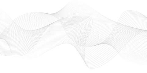 Wall Mural - abstract vector background with black wavy lines. wave with lines created using blend tool. curved w