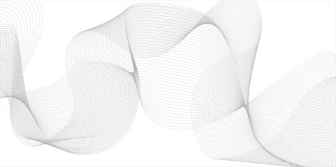 Wall Mural - abstract vector background with black wavy lines. abstract wave element for design. digital frequenc