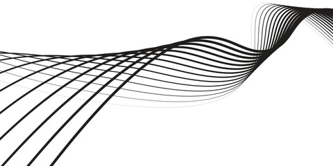 Wall Mural - modern abstract vector background with black wavy lines. vector illustration. eps 10