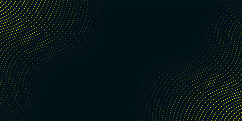 Wall Mural - yellow wavy halftone background. Dots pop art sport style vector illustration. modern. eps10