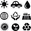 © Rohmat - Collection of environmental and sustainability icons for eco friendly concepts.