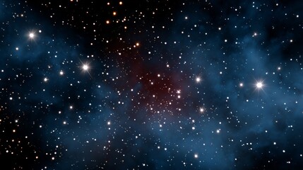 Wall Mural - starry sky with a blue background. the stars are scattered all over the sky, some are closer to the 