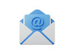 © Sophie - Isolated Open Email Envelope with Blue At Sign Symbol