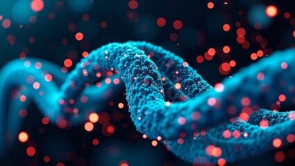 Wall Mural - microscopic scene of dna technology