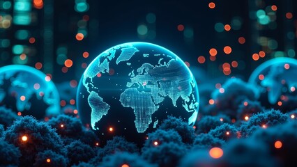 Wall Mural - technology earth scene