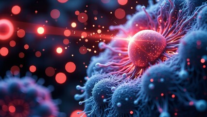 Wall Mural - micro virus technology scene