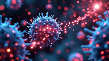 Wall Mural - micro virus technology scene