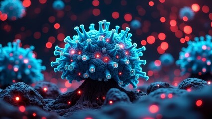 Wall Mural - Micro virus technology scene