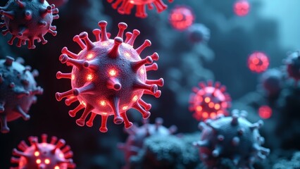 Wall Mural - Micro virus technology scene