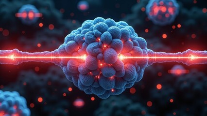 Wall Mural - Microscopic cellular technology scene