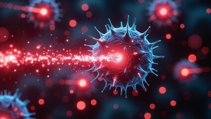 Wall Mural - Micro virus technology scene