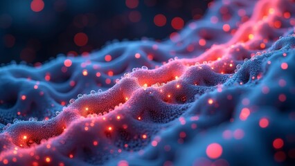 Wall Mural - Microscopic DNA technology scene