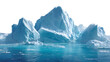 © QasimVisuals  - Majestic icebergs drift in the frigid arctic waters showcasing raw beauty isolated on transparent background