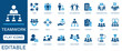 © unique - Teamwork icon set. featuring collaboration, leadership, strategy, communication, productivity, and organization. Perfect for HR, business, management, and corporate presentation designs.