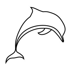 Wall Mural - dolphin icon vector. fish illustration sign. killer whale symbol. sea ​​life logo.