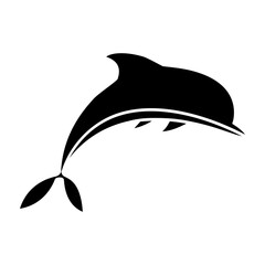 Wall Mural - dolphin icon vector. fish illustration sign. killer whale symbol. sea ​​life logo.