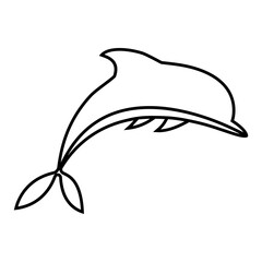 Wall Mural - dolphin icon vector. fish illustration sign. killer whale symbol. sea ​​life logo.