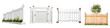 © R Studio - White Fence Collection: Variety of Styles on White Background