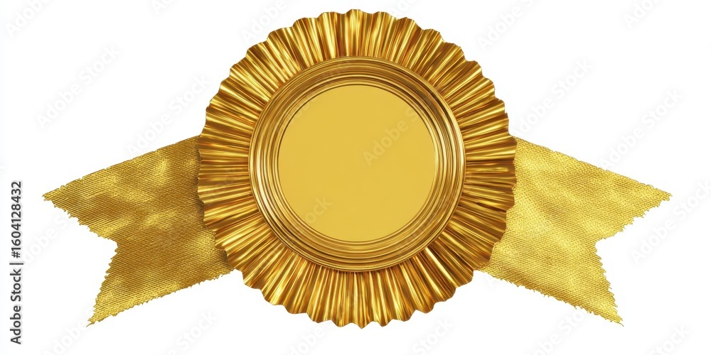 The golden award ribbon symbolizes recognition and achievement for ...