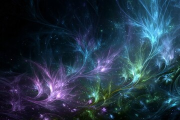 Wall Mural - Abstract Colorful Nebula In Space