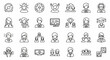 © Stock Image Paradise - Cognitive Skills Line Icon Set – Attention, Perception, Problem-Solving, Creativity, Reasoning, Emotional Regulation Vector