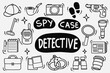 © angga - set of detective doodle good for background, wallpaper, element design, icon, etc