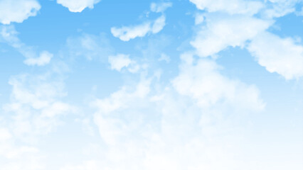 Wall Mural - background with clouds on blue sky. vector background.