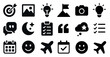 © Valentyna - Business and communication icons set – solid, filled, productivity symbols