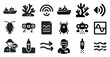 © Марія Томилович - Marine biology silhouette icons set – ocean, aquatic, sea life symbols