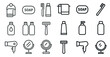 © Тимур Кунець - Bathroom essentials line icons set – outline, hygiene, personal care symbols