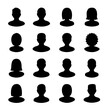© Shahid3383 - User Avatar Silhouette Icon Set Generic Male & Female Profiles