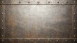 © Alam - A textured metal plate with rivets creates a strong industrial background for various creative projects and designs