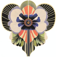 Wall Mural - Flower art illustration pattern.