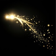 Wall Mural - glowing light effect illustration flare star.