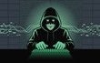 © osket23 - Hacker in hoodie typing code