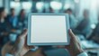 © BirD - Digital Tablet Mockup in Business Meeting Presentation business meeting tablet mockup presentation