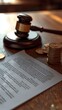 © P - Justice and Finance: Gavel, Legal Document, and Money justice legal money gavel hammer judge law car